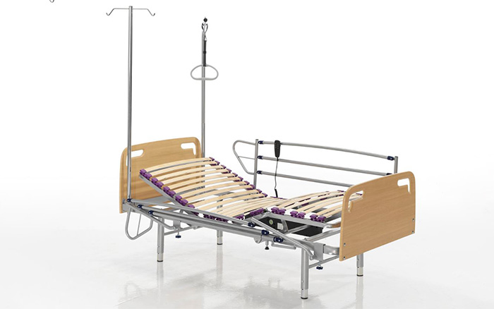 cama geriatrica metal con patas regulables en altura - geriatria novo descanso